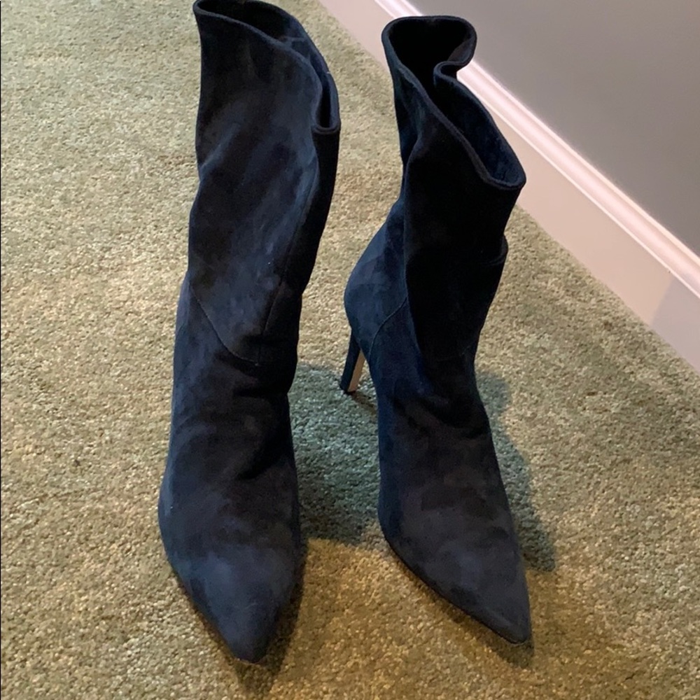 Calvin Klein Suede Blue Little Boots